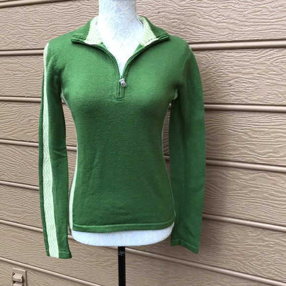 Smartwool Sweaters - Smartwool half zip green sweater size medium